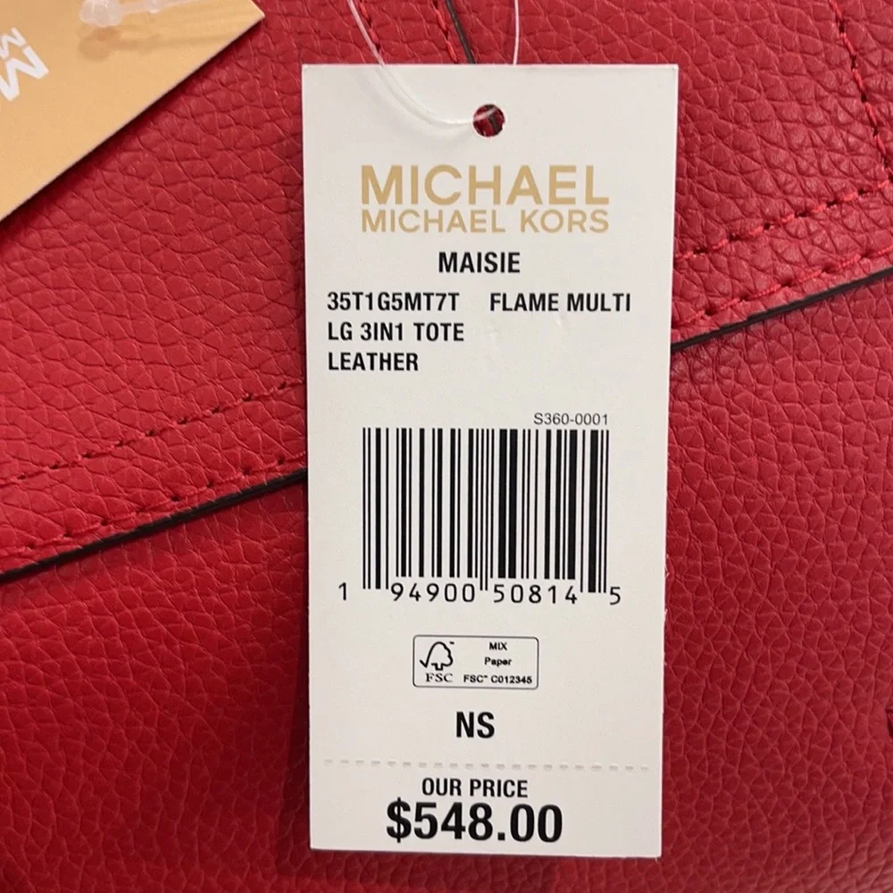 Michael Kors Maisie Large Pebbled Leather 3-in-1 Tote Bag - Picture 15 of 16